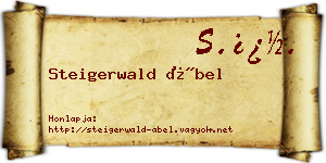 Steigerwald Ábel névjegykártya