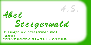 abel steigerwald business card