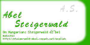 abel steigerwald business card